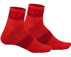 Giro Clothing Accessories|Shoes, Socks, & Footwear|Comp Racer Socks (Bright Red/Dark Red) (S)
