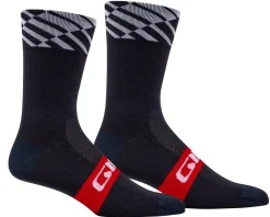 Giro Clothing Accessories|Holiday Shopping|Seasonal Merino Wool Socks (Red/White/Charcoal) (S)