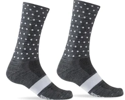 Giro Clothing Accessories|Holiday Shopping|Seasonal Merino Wool Socks (Charcoal/White Dots) (S)