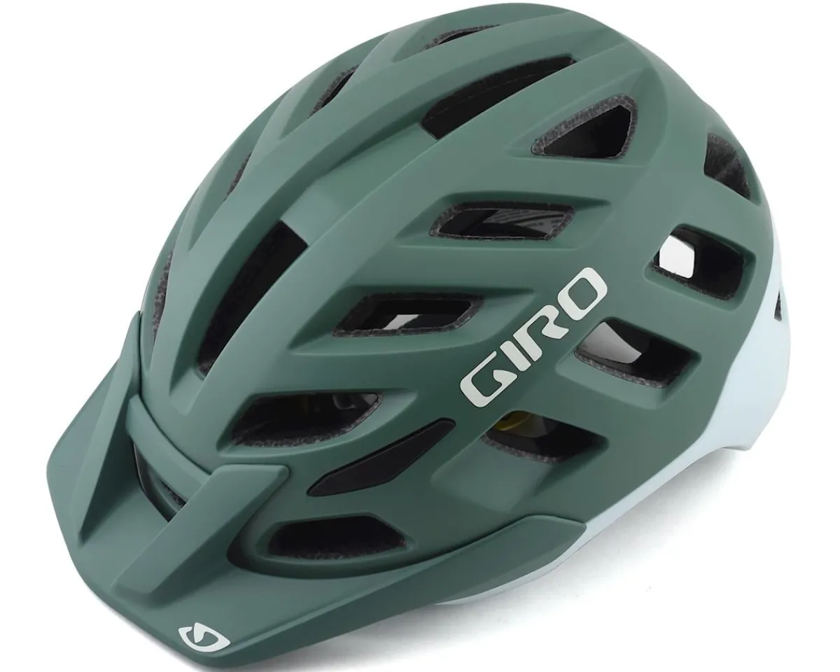 Giro Helmets|Women'S|Women's Radix Mountain Helmet w/ MIPS (Matte Grey/Green) (M)