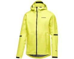 Gore Wear Jackets & Vests|High Vis & Reflective|Lupra Gore-Tex 2.0 Hooded Jacket (Black/Neon Yellow) (Men's) (L)