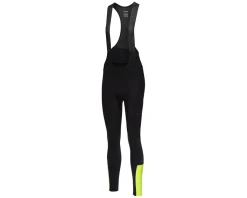 Gore Wear Women'S|High Vis & Reflective|Swiftride Thermo Bib Tights + (Black/Neon Yellow) (Women's) (L)