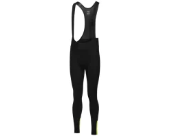 Gore Wear High Vis & Reflective|Tights & Pants|Swiftride Thermo Bib Tights + (Black/Neon Yellow) (Men's) (L)