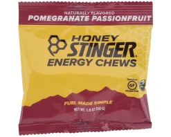 Honey Stinger Nutrition & Skin Care|Organic Energy Chews (Pomegranate Passion) (12 | 1.8oz Packets)