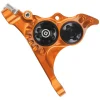 Hope Brakes|RX4+ Road/Gravel Disc Brake Caliper (Orange) (Hydraulic) (Front) (Front Flat DM +20) (DOT)