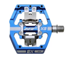 HT Pedals & Cleats|X3 Clipless Platform Pedals (Blue) (9/16")
