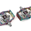 HT Pedals & Cleats|X2-SX Clipless BMX Platform Pedals (Oil Slick) (9/16")