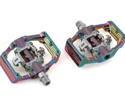 HT Pedals & Cleats|X2-SX Clipless BMX Platform Pedals (Oil Slick) (9/16")