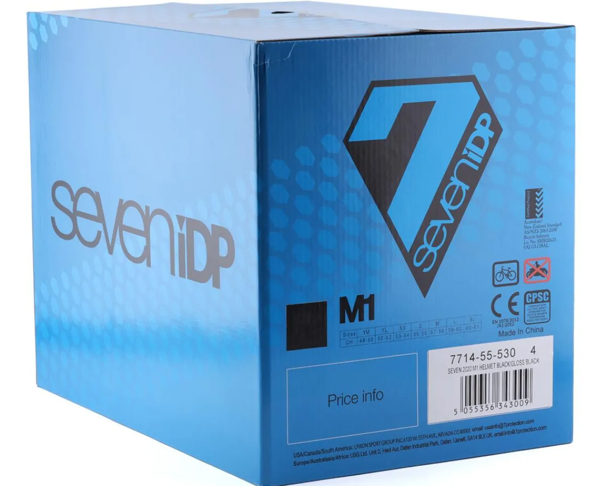 7iDP Clothing Sale|M1 Full Face Helmet (Black) (L)