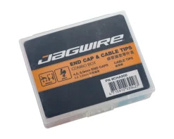 Jagwire Cables & Housing|Alloy Housing End Cap Combo Kit (Red/Silver/Blue) (144)