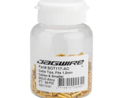 Jagwire Cables & Housing|Cable End Crimps (Gold) (1.2mm) (Bottle of 500)