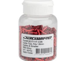 Jagwire Cables & Housing|Cable End Crimps (Red) (1.8mm) (Bottle of 500)