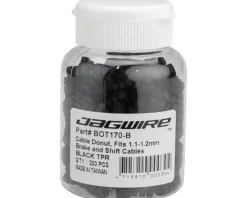Jagwire Cables & Housing|Cable Spacer Donuts (Black) (1.2mm) (Bottle of 600)