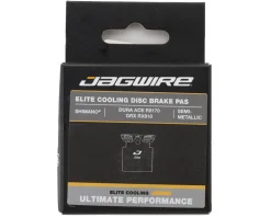Jagwire Brakes|Elite Cooling Disc Brake Pads (Semi-Metallic) (w/ Cooling Fins) (Shimano Road) (1 Pair)