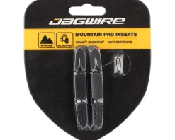 Jagwire Brakes|Mountain Pro V-Brake Pad Inserts (Black/Red) (1 Pair) (All-Weather Compound)
