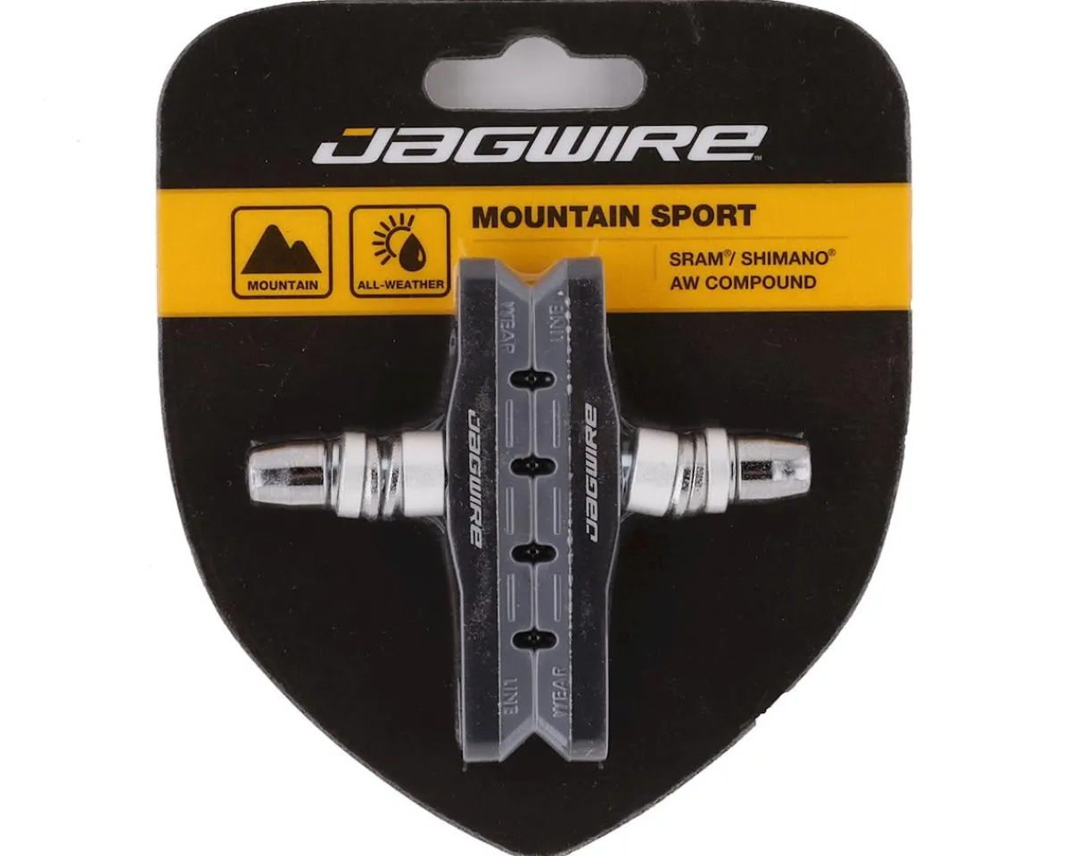 Jagwire Brakes|Mountain Sport V-Brake Pads (Grey) (1 Pair)