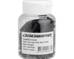 Jagwire Cables & Housing|Open Nylon End Caps (Black) (4mm) (Bottle of 100)