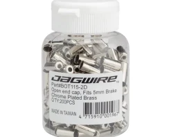 Jagwire Cables & Housing|Open Pre-Crimped Brake End Caps (Chrome Plated) (5mm) (Bottle Of 200)