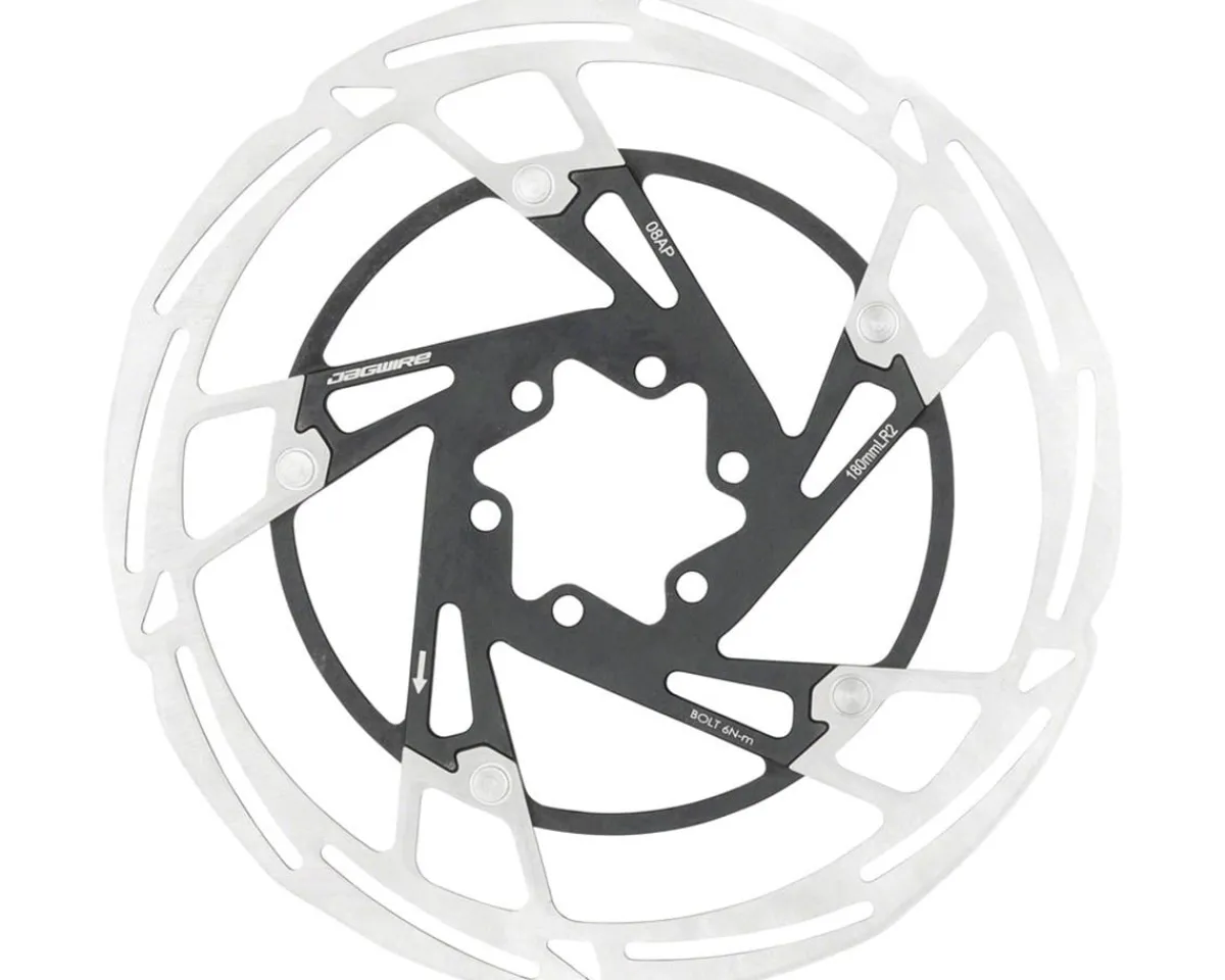 Jagwire Brakes|Pro LR2 Disc Brake Rotor (Silver/Black) (6-Bolt) (180mm)