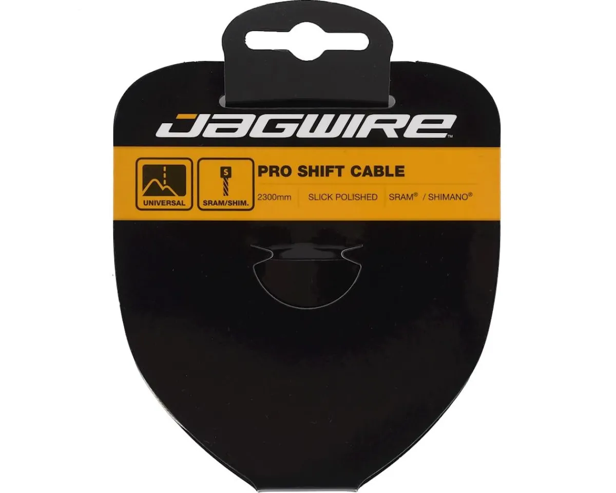 Jagwire Cables & Housing|Pro Polished Slick Derailleur Cable (For Shimano/SRAM) (Stainless) (1.1mm) (2300mm) (1 Pack)