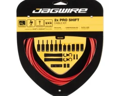 Jagwire Cables & Housing|Pro Shift Kit (Red) (For Shimano/SRAM) (1.1mm) (2300/2800mm) (Cables & Housing)