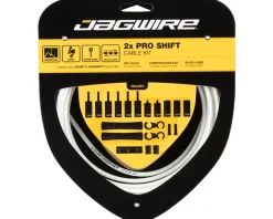 Jagwire Cables & Housing|Pro Shift Kit (White) (For Shimano/SRAM) (1.1mm) (2300/2800mm) (Cables & Housing)