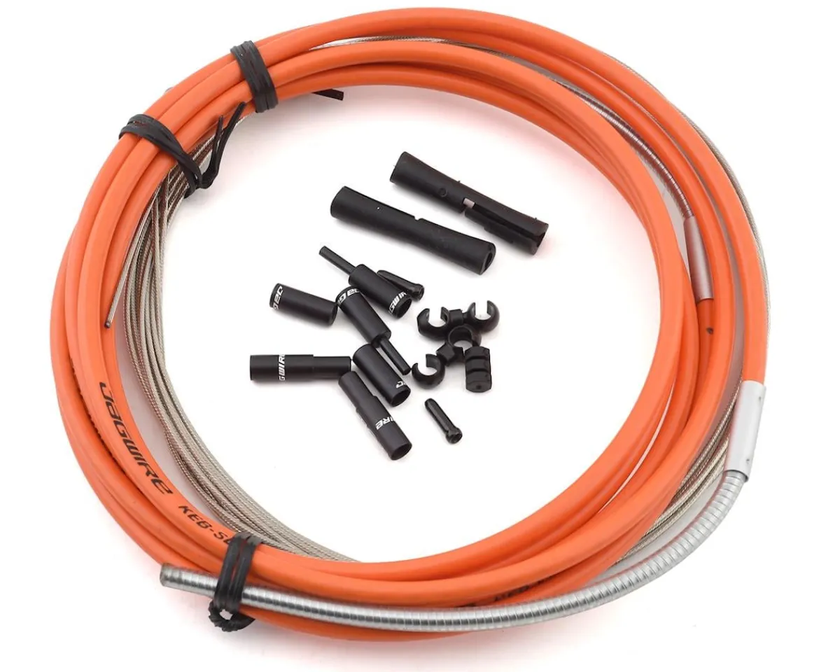 Jagwire Brakes|Cables & Housing|Road Pro Brake Cable Kit (Orange) (Stainless) (1.5mm) (1500/2800mm) (w/ Housing)