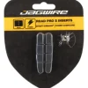 Jagwire Brakes|Road Pro S Brake Pad Inserts (Black/Red) (For Shimano/SRAM) (1 Pair) (Power Compound)
