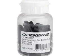Jagwire Cables & Housing|Sealed Nylon End Caps (Black) (4mm) (Bottle of 100)