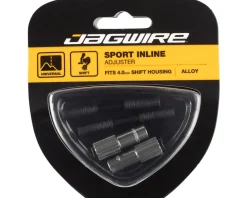 Jagwire Cables & Housing|Derailleurs & Parts|Sport 4mm Mini Inline Barrel Cable Tension Adjusters (Titanium) (2)