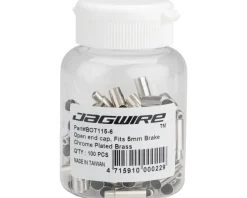 Jagwire Cables & Housing|Step Down Open End Caps (Chrome Plated) (5mm to 4mm) (Bottle of 100)