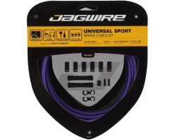 Jagwire Brakes|Cables & Housing|Universal Sport Brake Cable Kit (Purple) (Stainless) (Road & Mountain) (1.5mm) (1350/2350mm) (w/ Housing)