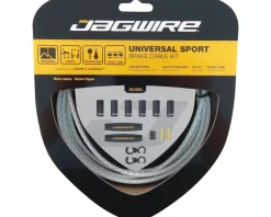 Jagwire Brakes|Cables & Housing|Universal Sport Brake Cable Kit (Braided White) (Stainless) (Road & Mountain) (1.5mm) (1350/2350mm) (w/ Housing)