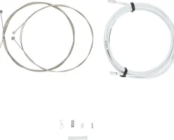 Jagwire Brakes|Cables & Housing|Universal Sport Brake Cable Kit (White) (Stainless) (Road & Mountain) (1.5mm) (1350/2350mm) (w/ Housing)