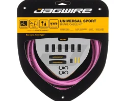 Jagwire Brakes|Cables & Housing|Universal Sport Brake Cable Kit (Pink) (Stainless) (Road & Mountain) (1.5mm) (1350/2350mm) (w/ Housing)