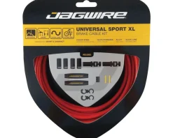 Jagwire Brakes|Cables & Housing|Universal XL Sport Brake Cable Kit (Red) (Stainless) (Road & Mountain) (1.5mm) (2000/2500mm) (w/ Housing)