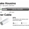 Jagwire Brakes|Cables & Housing|Universal XL Sport Brake Cable Kit (White) (Stainless) (Road & Mountain) (1.5mm) (2000/2500mm) (w/ Housing)
