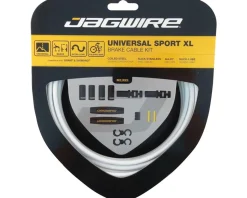 Jagwire Brakes|Cables & Housing|Universal XL Sport Brake Cable Kit (White) (Stainless) (Road & Mountain) (1.5mm) (2000/2500mm) (w/ Housing)