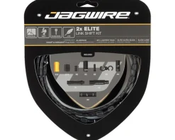 Jagwire Cables & Housing|2x Elite Link Shift Cable Kit (Black) (For SRAM/Shimano) (w/Polished Ultra-Slick Cables)