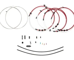 Jagwire Cables & Housing|2x Elite Link Shift Cable Kit (Red) (For SRAM/Shimano) (w/Polished Ultra-Slick Cables)