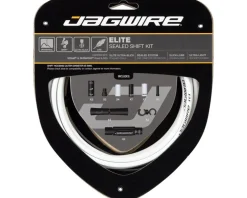 Jagwire Cables & Housing|2x Elite Sealed Shift Cable Kit (White) (1.1mm) (2300mm) (Cables, Liners, & Housing)