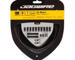 Jagwire Cables & Housing|2x Sport Shift Cable Kit (Black) (For Shimano/SRAM) (1.1mm) (1500/2300mm) (Cables & Housing)