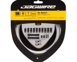 Jagwire Cables & Housing|2x Sport Shift Cable Kit (Sterling Silver) (For SRAM/Shimano) (1.1mm) (1500/2300mm) (Cables & Housing)