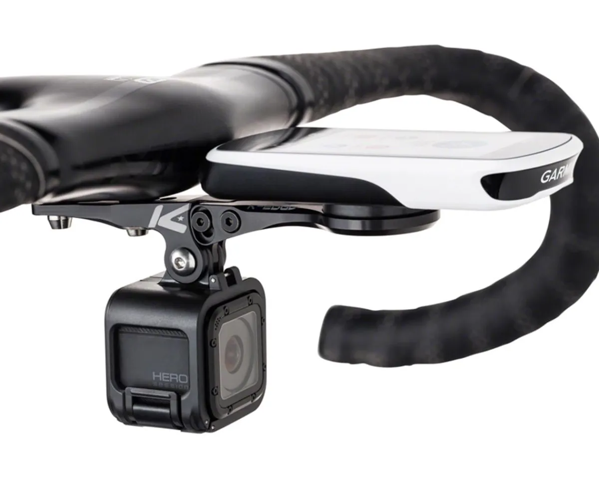 K-Edge Mounts & Handlebar Accessories|Integrated Handlebar System Combo Mount (Black) (Garmin Insert)