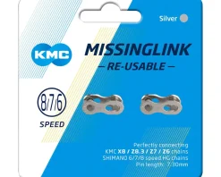 KMC Chains & Accessories|Missing Link I (Silver) (6-8 Speed) (2)