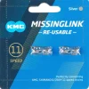 KMC Chains & Accessories|Reusable Missing Link Chain Link (Silver) (11 Speed) (2 Pairs)