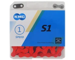 KMC Chains & Accessories|S1 BMX Chain (Red) (Single Speed) (112 Links)
