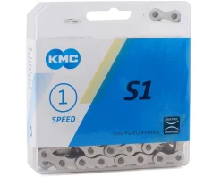 KMC Chains & Accessories|S1 BMX Chain (Silver) (Single Speed) (112 Links)