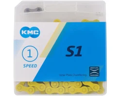 KMC Chains & Accessories|S1 BMX Chain (Yellow) (Single Speed) (112 Links)