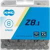 KMC Chains & Accessories|Z8.1 Nickle-Plated Chain (Silver/Grey) (6-8 Speed) (116 Links) (Shimano IG)
